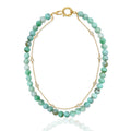LADY Chrysoprase Beaded Wht Topaz Choker