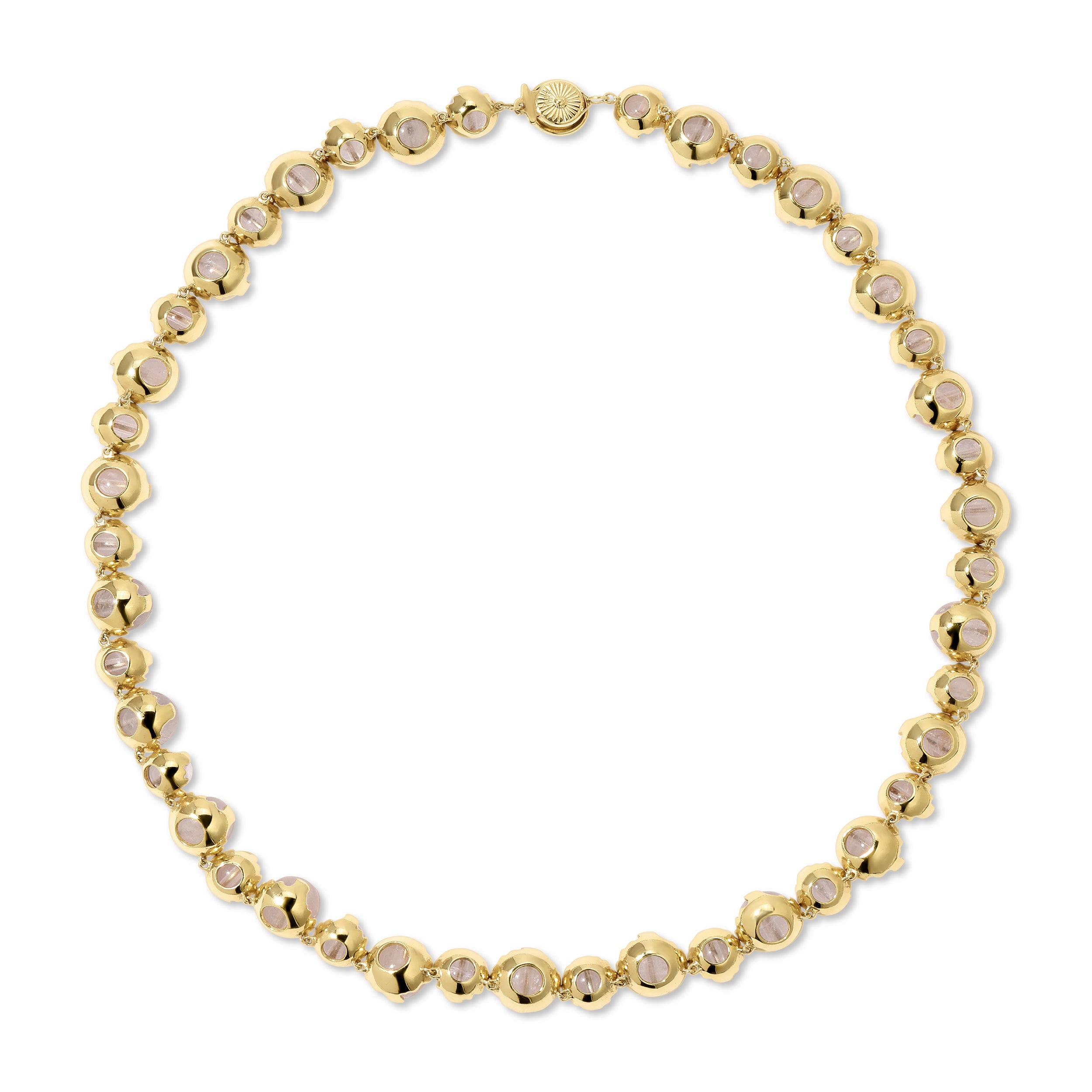 Quartz Dew Drop Tennis Necklace, Sterling Silver
