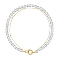 Clear Quartz Beaded Wht Topaz Choker