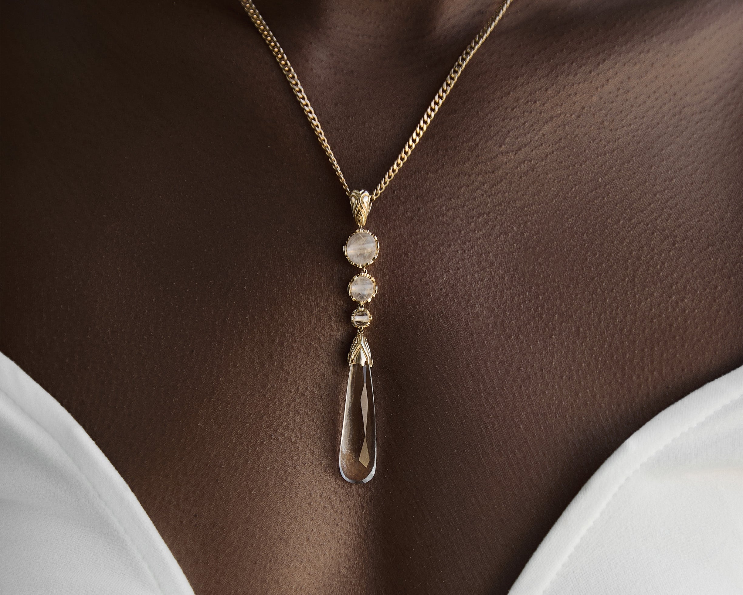 Quartz Dew Drop Pendant