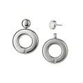 Diamond Life Hoops, Sterling Silver