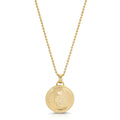 Medium Lioness Coin Necklace, Sterling Silver