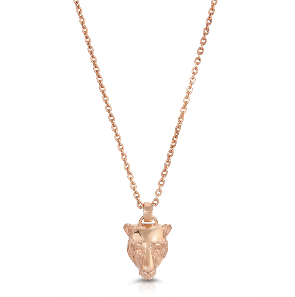 Lioness Charm Necklace, Gold