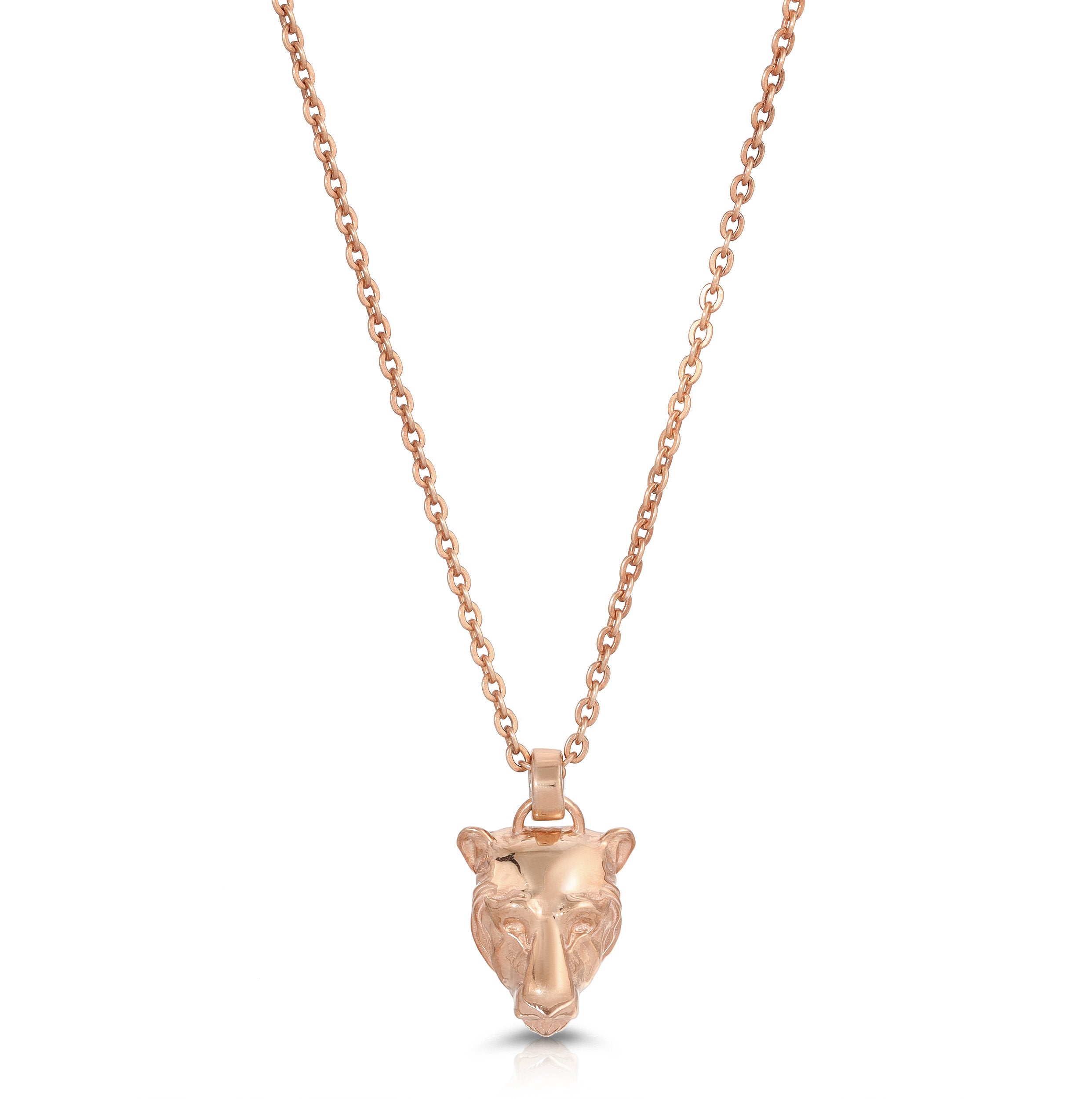 Lioness Charm Necklace, Gold