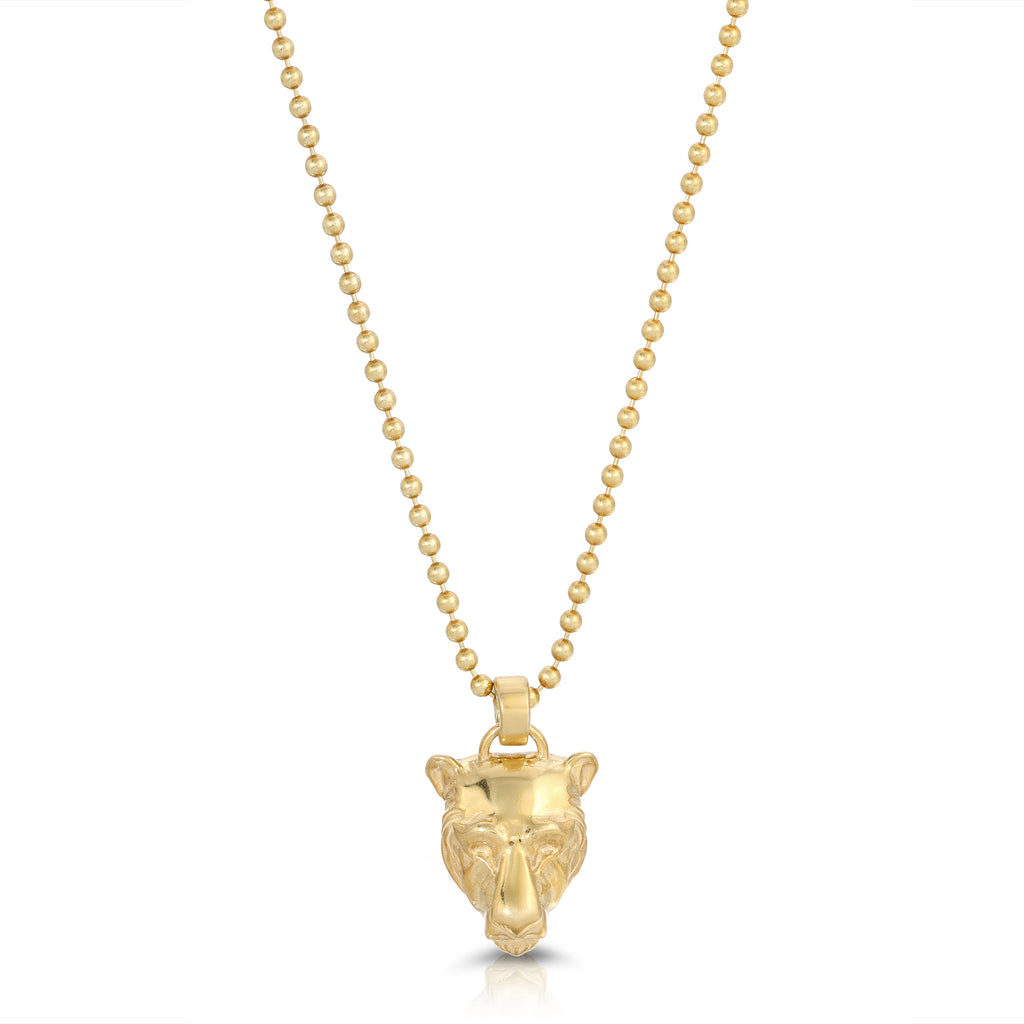 Lioness Charm Necklace, Sterling Silver