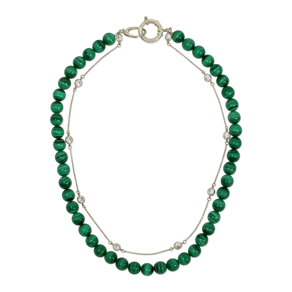 ELLA Beaded Wht Topaz Choker