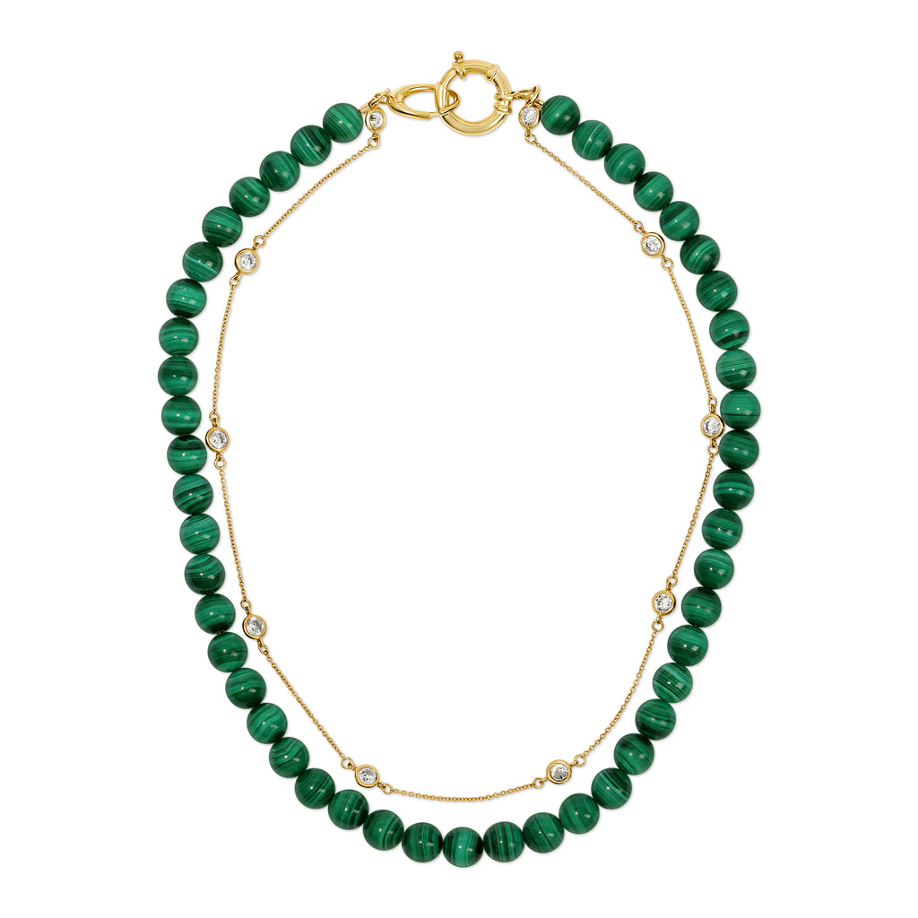 ELLA Beaded Wht Topaz Choker