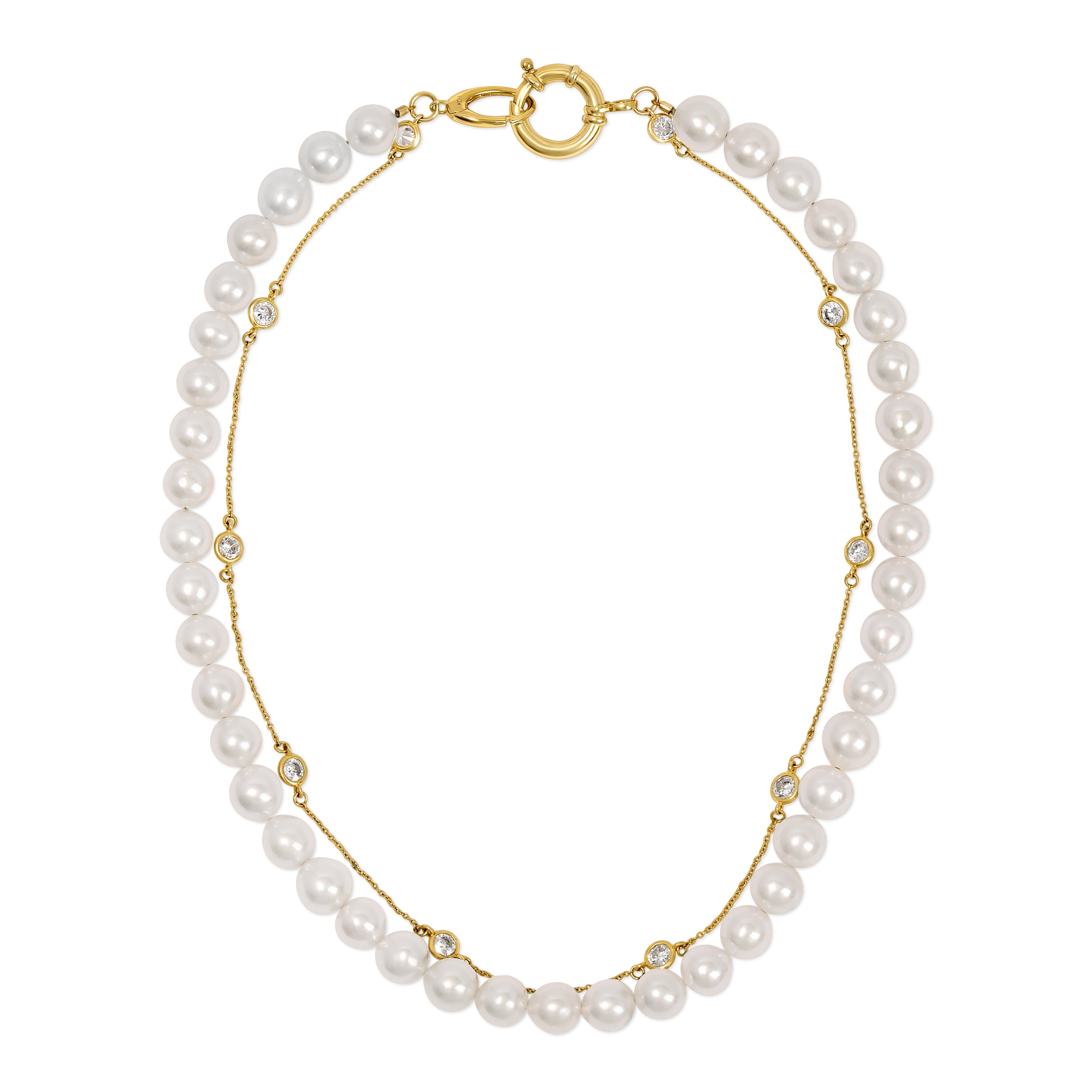CHESTINE Beaded Wht Topaz Choker